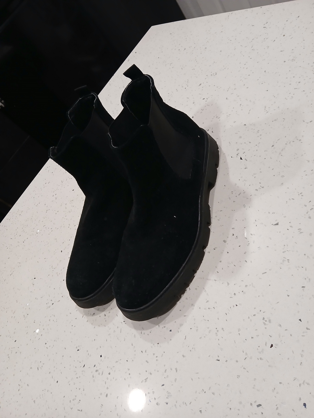 Zara mens suede black boots sz eu 43